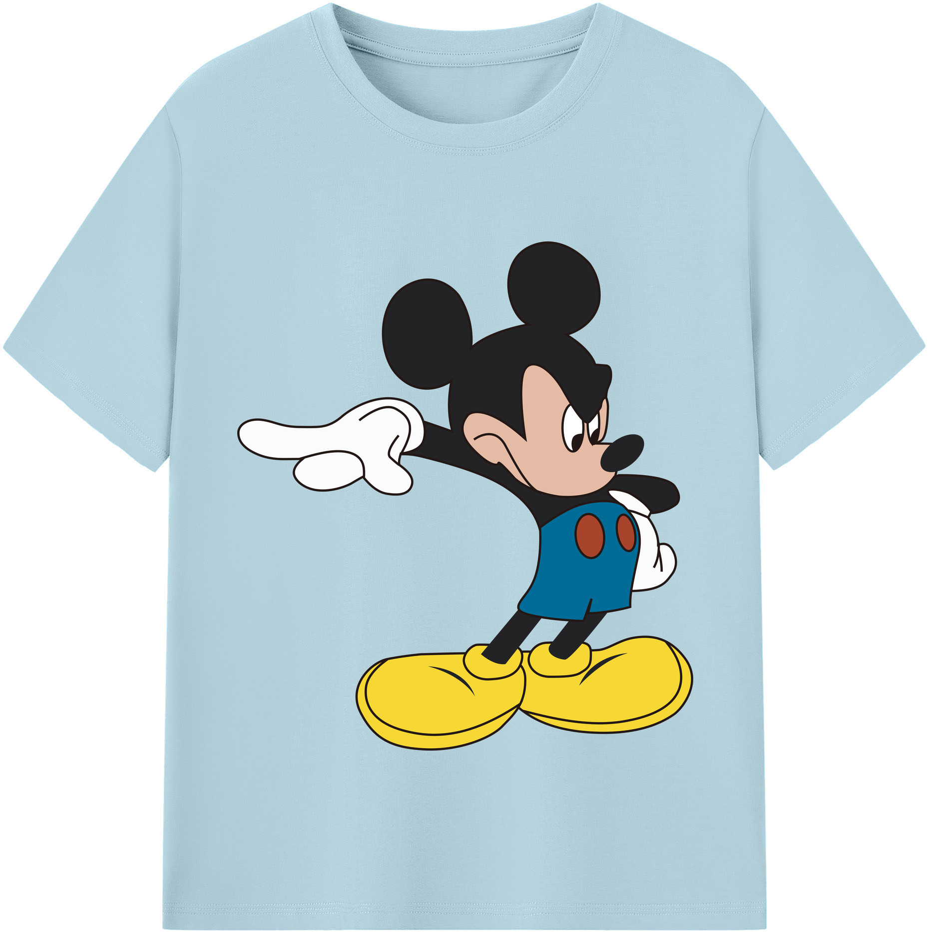 （画像用） ミッキーマウス Mickey Mouse 綿100％半袖Tシャツ（フロントプリント）